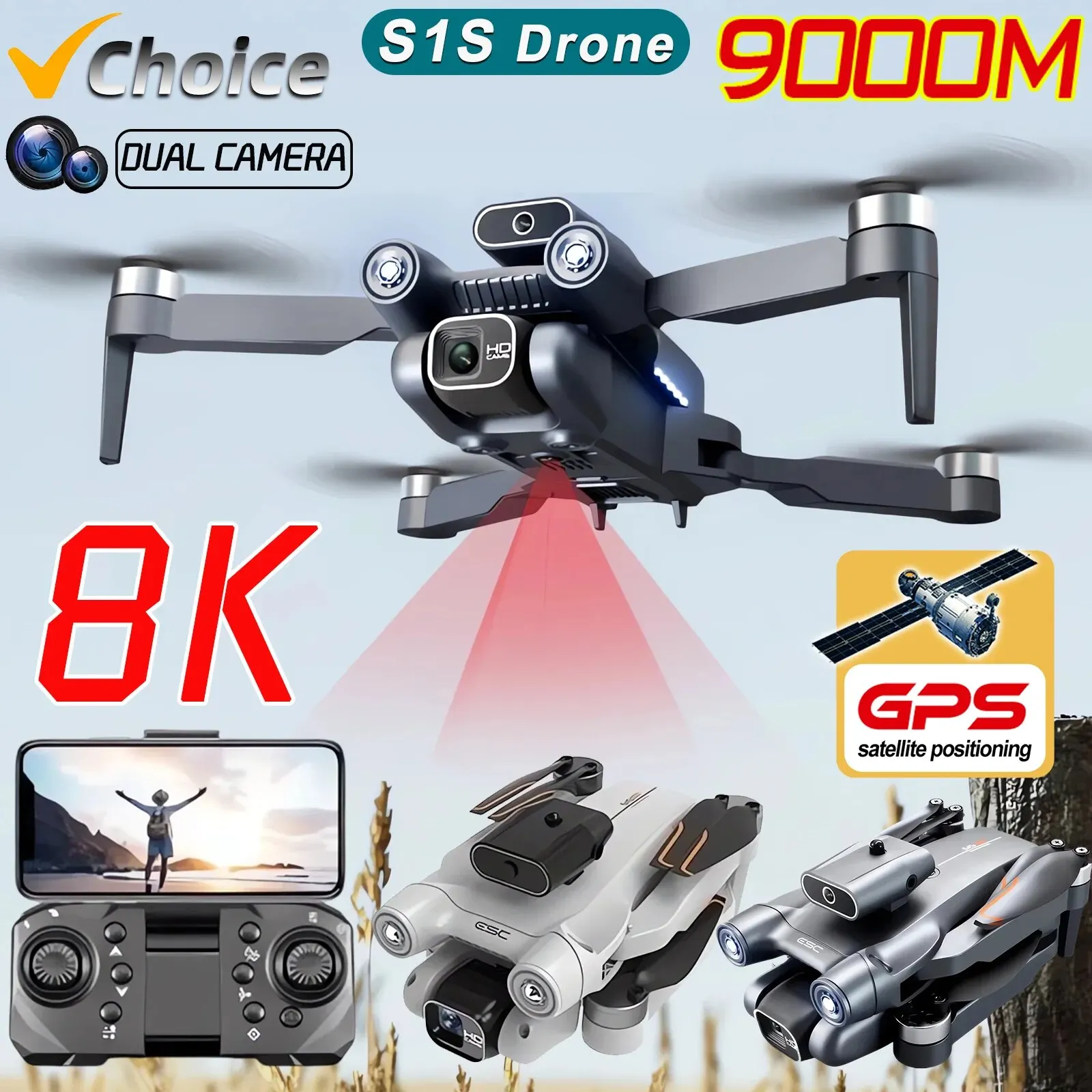 New S1S 5G GPS Drone Camera 8K - Drone Mapping recension och pris