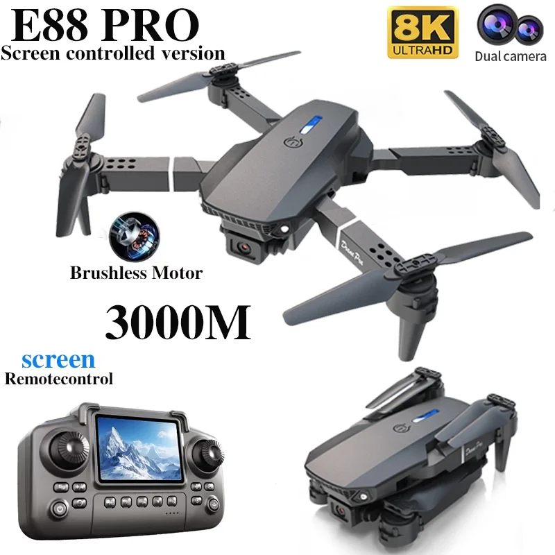 Professional E88 PRO Drone wit - Drone Cinematic recension och pris