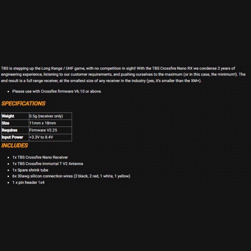 A49K-TBS For LONG RANGE R C TR - Tbs Fpv Crossfire recension och pris