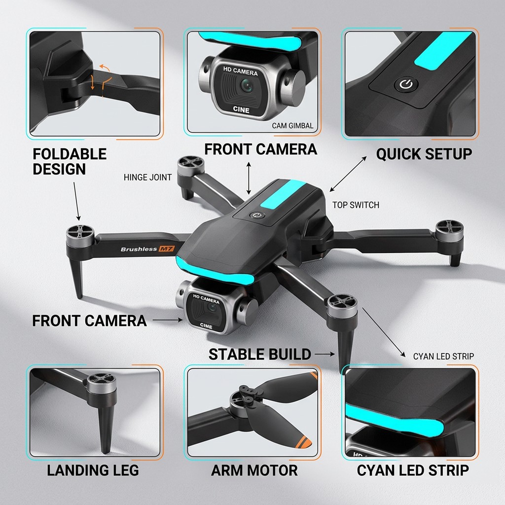 New M7 RC Drone Professional 8 - Drone Mapping recension och pris